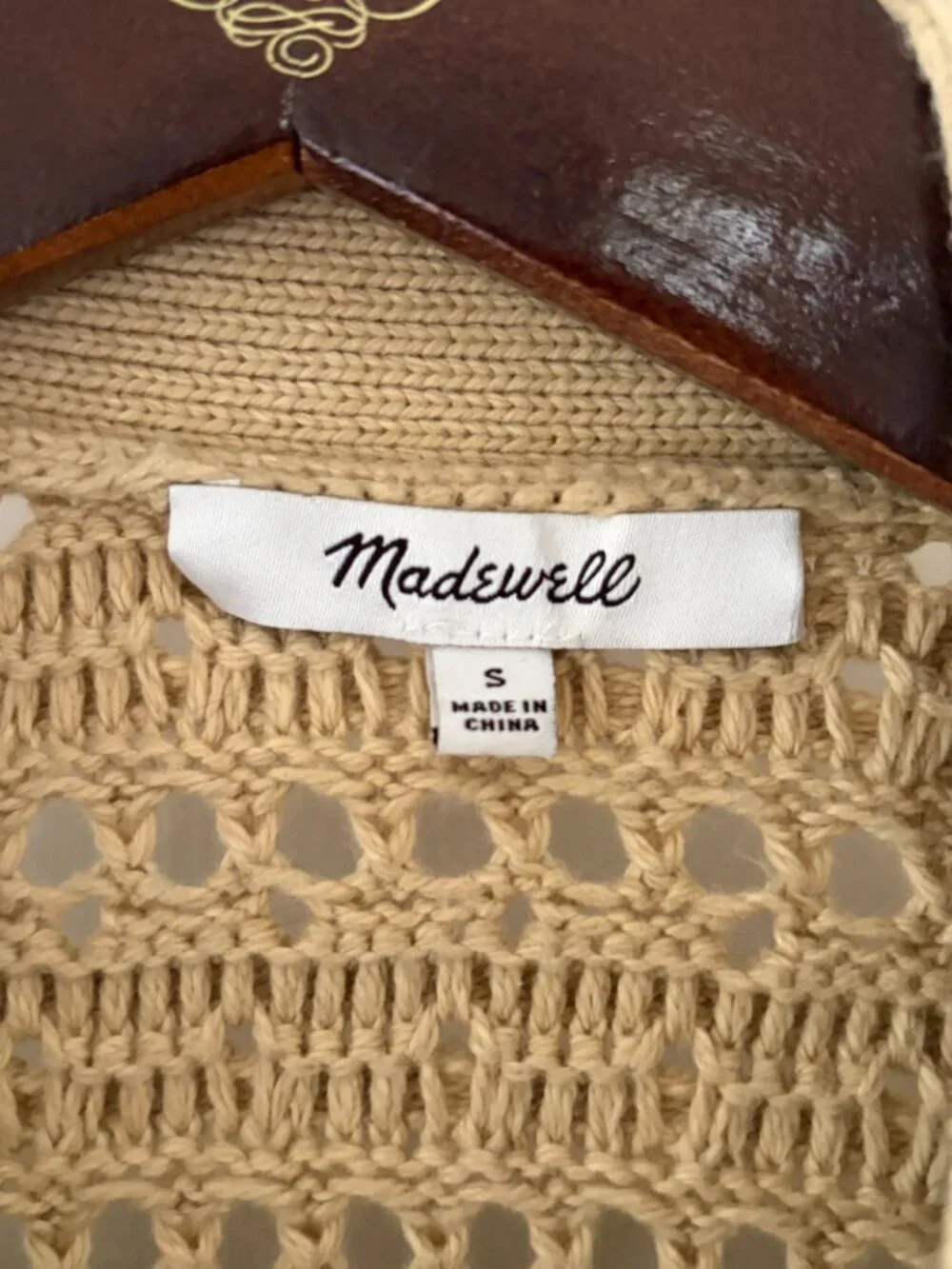 Madewell Tanfield open-stitch cardigan Size Small
